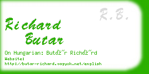 richard butar business card